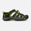 Keen Big Kids' Newport H2 Sandal - Black/Lime Green
