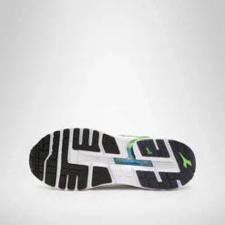 Diadora Men's Mythos Blushield Vigore Running Shoe - White/Black Iris/Neon Mint - Regular (D) -Optimal Shoe Store 101.178046 C9805 40 HR