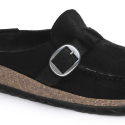 Birkenstock Women's Buckley Suede - Black- Medium/Narrow -Optimal Shoe Store 1017826 detail 1 1