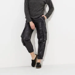 Birkenstock Women's Buckley Suede - Black- Medium/Narrow -Optimal Shoe Store 1017826 f look f 1