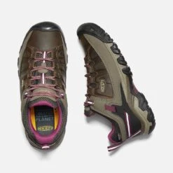 Keen Women's Targhee III Waterproof Hiking Shoe - Weiss/Boysenberry- Regular (B) -Optimal Shoe Store 1018177 PLD PDP