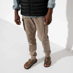 Birkenstock Men's Arizona Rugged Sandal - Faded Khaki - Regular -Optimal Shoe Store 1018463 f look m