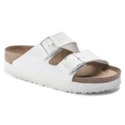 Birkenstock Arizona Platform Vegan - White- Medium/Narrow
