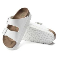 Birkenstock Arizona Platform Vegan - White- Medium/Narrow -Optimal Shoe Store 1018581 sole