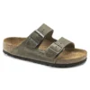 Birkenstock Arizona Soft Footbed Faded Khaki Oiled Nubuck Leather- Regular/Wide