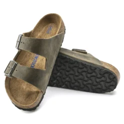 Birkenstock Arizona Soft Footbed Faded Khaki Oiled Nubuck Leather- Regular/Wide -Optimal Shoe Store 1019313 sole