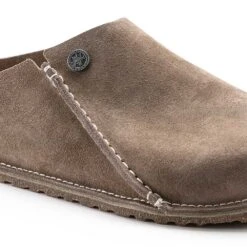 Birkenstock Women's Zermatt Suede Slipper - Gray Taupe - Medium/Narrow -Optimal Shoe Store 1021318 detail 1