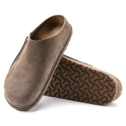 Birkenstock Women's Zermatt Suede Slipper - Gray Taupe - Medium/Narrow -Optimal Shoe Store 1021318 sole