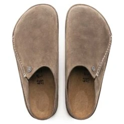Birkenstock Women's Zermatt Suede Slipper - Gray Taupe - Medium/Narrow -Optimal Shoe Store 1021318 top