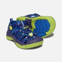Keen Little Kids' Newport H2 Sandal - Blue Depths/Chartureuse -Optimal Shoe Store 1022834 PPS PDP 1