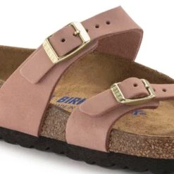 Birkenstock Women's Mayari NuBuck Soft Footbed - Old Rose- Regular/Wide -Optimal Shoe Store 1023964 detail 1