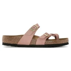 Birkenstock Women's Mayari NuBuck Soft Footbed - Old Rose- Regular/Wide -Optimal Shoe Store 1023964 side