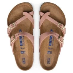 Birkenstock Women's Mayari NuBuck Soft Footbed - Old Rose- Regular/Wide -Optimal Shoe Store 1023964 top