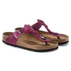 Birkenstock Women's Gizeh Braid Sandal- Festival Fuchsia- Regular/Wide -Optimal Shoe Store 1023991 pair