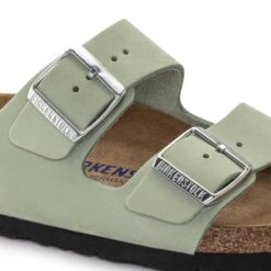 Birkenstock Women's Arizona Nubuck - Matcha- Medium/Narrow -Optimal Shoe Store 1024116 detail 1