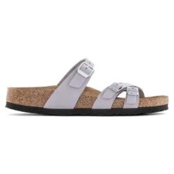 Birkenstock Women's Franca Nubuck Sandal- Purple Fog- Regular/Wide -Optimal Shoe Store 1024209 side