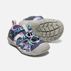 Keen Little Kids' Seacamp II CNX Sandal - Black Iris/African Violet -Optimal Shoe Store 1025136 PPS PDP