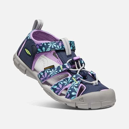 Keen Big Kids' Seacamp II CNX Sandal - Black Iris/African Violet 2 Keen Big Kids' Seacamp II CNX Sandal - Black Iris/African Violet - Image 2