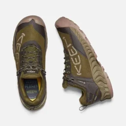 Keen Men's NXIS Evo WP Hiking Shoe - Dark Olive/Black Olive - Regular (D) -Optimal Shoe Store 1025909 PLD PDP 1