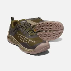 Keen Men's NXIS Evo WP Hiking Shoe - Dark Olive/Black Olive - Regular (D) -Optimal Shoe Store 1025909 PPS PDP 1