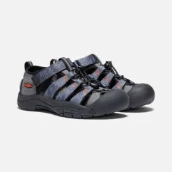 Keen Big Kids' Newport H2 - Steel Grey/Black -Optimal Shoe Store 1026277 PLA PDP