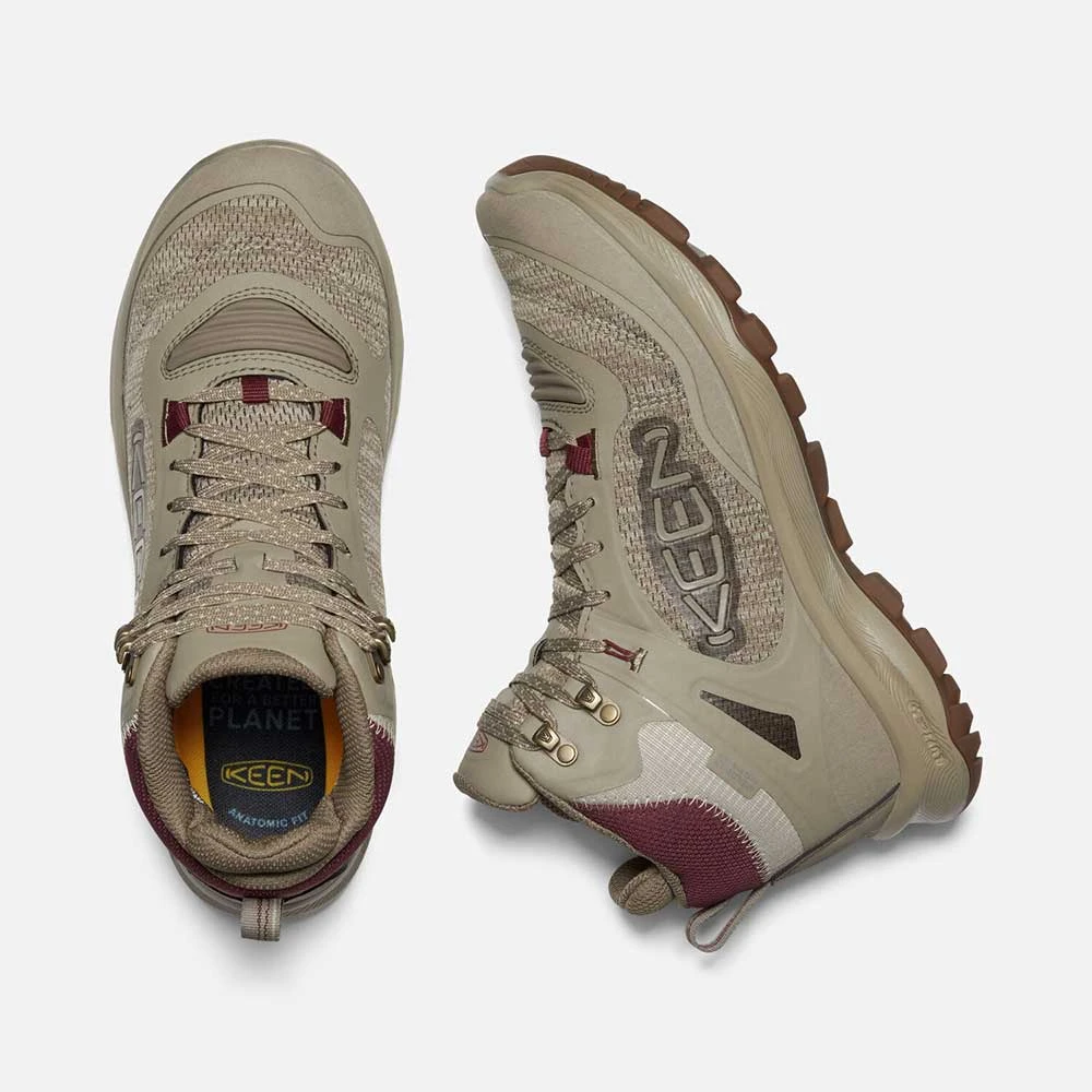 Keen Women's Terradora Flex Mid WP Hiking Boot - Plaza Taupe/Windsor Wine - Regular (B) 5 Keen Women's Terradora Flex Mid WP Hiking Boot - Plaza Taupe/Windsor Wine - Regular (B) - Image 5