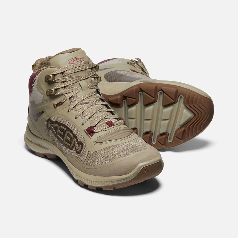 Keen Women's Terradora Flex Mid WP Hiking Boot - Plaza Taupe/Windsor Wine - Regular (B) 3 Keen Women's Terradora Flex Mid WP Hiking Boot - Plaza Taupe/Windsor Wine - Regular (B) - Image 3