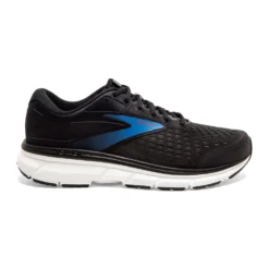 BROOKS Men's Dyad 11 Running Shoe - Black/Ebony/Blue - Wide (2E)