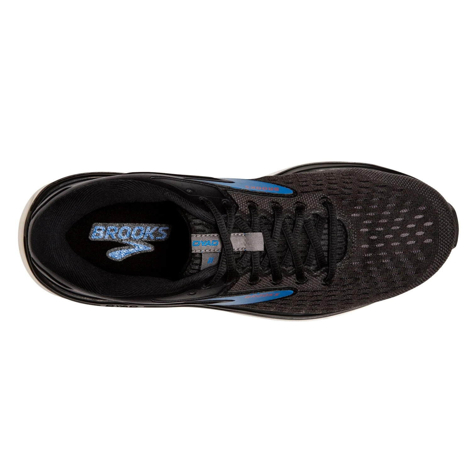 BROOKS Men's Dyad 11 Running Shoe - Black/Ebony/Blue - Wide (2E) 5 BROOKS Men's Dyad 11 Running Shoe - Black/Ebony/Blue - Wide (2E) - Image 5