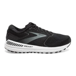 BROOKS Men's Beast 20 Running Shoe - Black/Ebony/Grey - Extra Wide (4E)