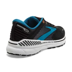 BROOKS Men's Adrenaline GTS 22 Running Shoe - Black/Blue/Orange- Regular (D) -Optimal Shoe Store 110366 034 h adrenaline gts 22 mens cushion running shoe