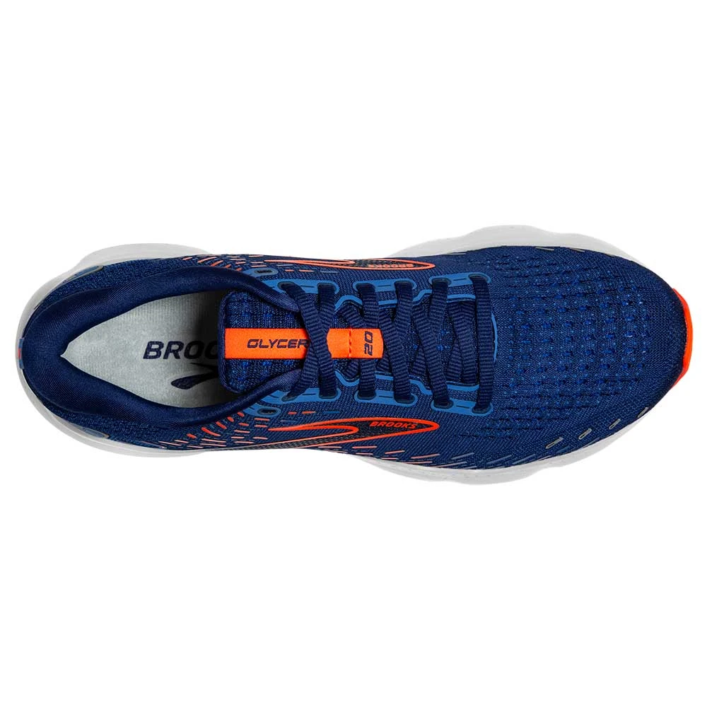 BROOKS Men's Glycerin 20 Running Shoe- Blue Depths/Palace Blue/Orange- Wide (2E) 5 BROOKS Men's Glycerin 20 Running Shoe- Blue Depths/Palace Blue/Orange- Wide (2E) - Image 5