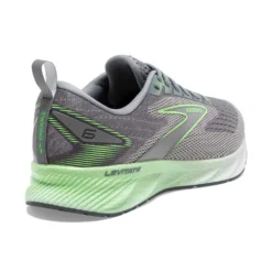 BROOKS Men's Levitate 6 Running Shoe- Primer Grey/Neon Green- Regular (D) -Optimal Shoe Store 110395 312 H Levitate 6