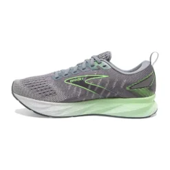 BROOKS Men's Levitate 6 Running Shoe- Primer Grey/Neon Green- Regular (D) -Optimal Shoe Store 110395 312 M Levitate 6