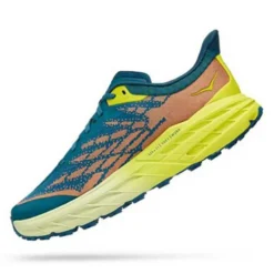 Hoka Men's Speedgoat 5 Trail Shoes - Blue Coral/Evening Primrose - Regular (D) -Optimal Shoe Store 1123157 BCEP 4
