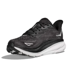 Hoka Men's Clifton 9 Running Shoe - Black/White -Optimal Shoe Store 1127895 BWHT 3