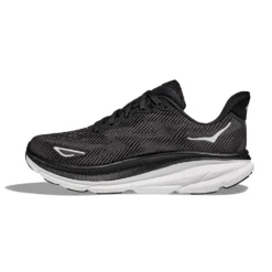 Hoka Men's Clifton 9 Running Shoe - Black/White -Optimal Shoe Store 1127895 BWHT 8