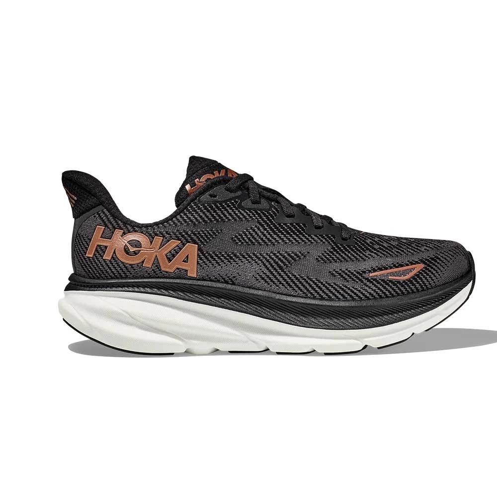 Hoka Women's Clifton 9 Running Shoe - Black/Copper - Wide (D) 1 Hoka Women's Clifton 9 Running Shoe - Black/Copper - Wide (D)