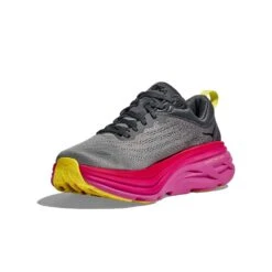 Hoka Women's Bondi 8 Running Shoe- Castlerock/Strawberry- Regular (B) -Optimal Shoe Store 1127952 CSRW 3