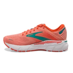 BROOKS Women's Adrenaline GTS 22 Running Shoe- Coral/Latigo Bay/White- Regular (B) -Optimal Shoe Store 120353 680 M Adrenaline GTS 22