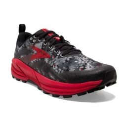 BROOKS Women's Cascadia 16 Trail Shoe - Black/Grey/Red- Regular (B) -Optimal Shoe Store 120363 008 A Cascadia 16