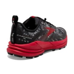 BROOKS Women's Cascadia 16 Trail Shoe - Black/Grey/Red- Regular (B) -Optimal Shoe Store 120363 008 H Cascadia 16