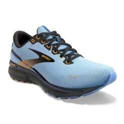 BROOKS Women's Ghost 15 Running Shoe- Light Blue/Black/Yellow - Regular (B) -Optimal Shoe Store 120380 437 A Ghost 15