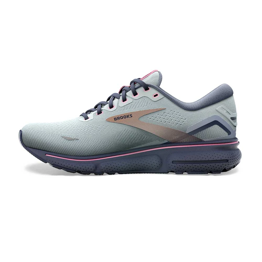 BROOKS Women's Ghost 15 Running Shoe - Spa Blue/Neo Pink/ Copper- Regular (B) 3 BROOKS Women's Ghost 15 Running Shoe - Spa Blue/Neo Pink/ Copper- Regular (B) - Image 3