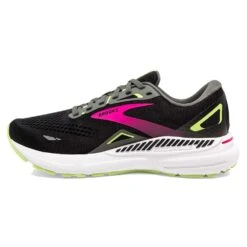 BROOKS Women's Adrenaline GTS 23 Running Shoe - Black/Gunmetal/Sharp Green- Narrow (2A) -Optimal Shoe Store 120381 037 M Adrenaline GTS 23 1