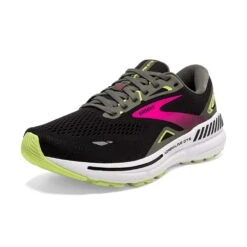 BROOKS Women's Adrenaline GTS 23 Running Shoe - Black/Gunmetal/Sharp Green- Narrow (2A) -Optimal Shoe Store 120381 037 Z Adrenaline GTS 23 1