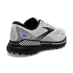 BROOKS Women's Adrenaline GTS 23 Running Shoe - Grey/Black/Purple- Wide (D) -Optimal Shoe Store 120381 039 H Adrenaline GTS 23 2