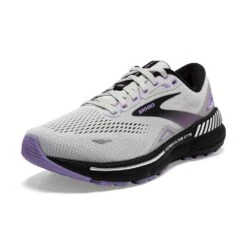 BROOKS Women's Adrenaline GTS 23 Running Shoe - Grey/Black/Purple- Wide (D) -Optimal Shoe Store 120381 039 Z Adrenaline GTS 23 2