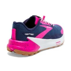 BROOKS Women's Catamount 2 Trail Running Shoe- Peacoat/Pink/Biscuit- Regular (B) -Optimal Shoe Store 120388 425 H Catamount 2