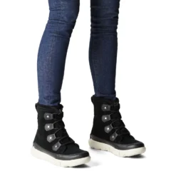 Sorel Women's Explorer II Joan Faux Fur Boot - Black/Fawn - Regular (B) -Optimal Shoe Store 1951631 010 a9